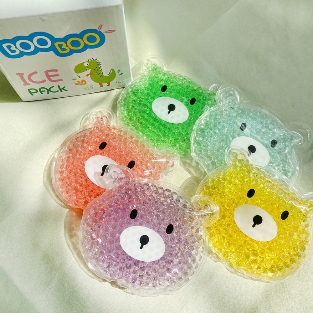 Kids Ice Pack Set - Green, Yellow, Purple, Orange, Clear
